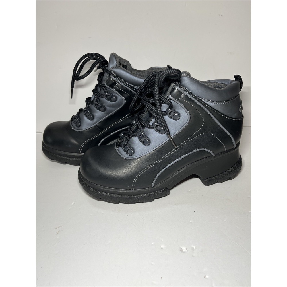 Sporto Boots Womens‎ 6.5 M Ankle Black Gray Leather Waterproof Never Worn!